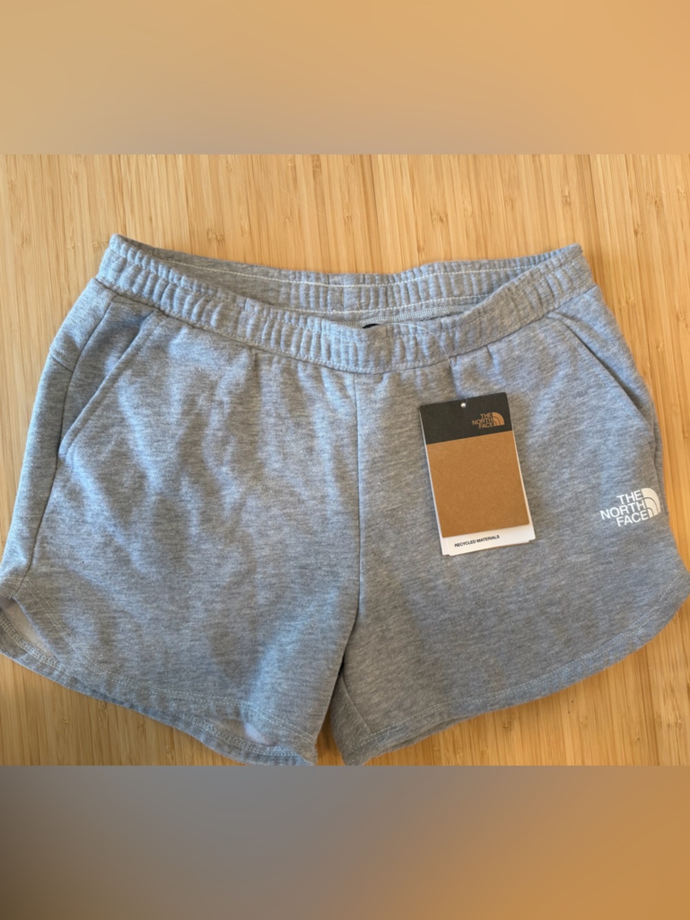 The North Face Girls Gray Sweat Shorts Athletic Sz XL 3.5" NEW Lounge Summer